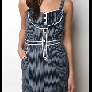 UO | Tikirani Striped Pinafore Dress